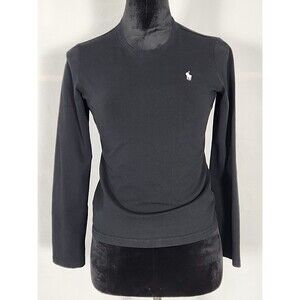 Polo Ralph Lauren Girls Youth XLarge (16) Long Sleeve T Shirt Pony Logo Black